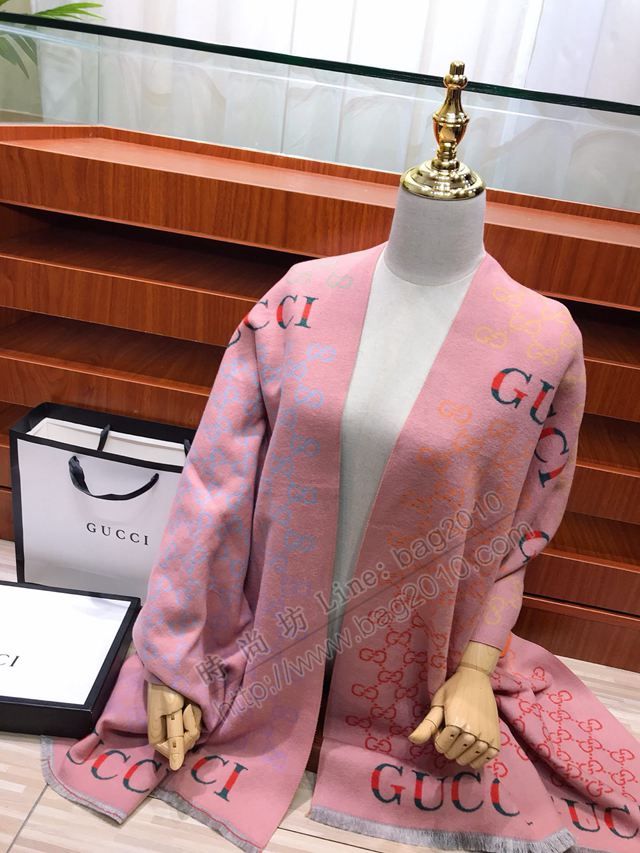 GUCCI圍巾 2019年度最新力作 漸變色彩 加厚款 古馳羊絨混紡女士長圍巾  llwj6614